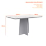 Mesa de Jantar Anitta 135x90 Imbuia Tampo em MDF - New Ceval