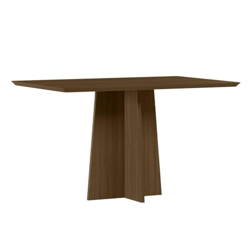 Mesa de Jantar Anitta 135x90 Imbuia Tampo em MDF - New Ceval