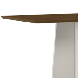 Mesa de Jantar Anitta 135x90 Off White/Imbuia Tampo em MDF - New Ceval