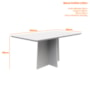 Mesa de Jantar Anitta 160x90 com 6 Cadeiras Ana Imbuia/Off White/Linho Cinza Claro - New Ceval