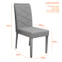 Mesa de Jantar Anitta 160x90 com 6 Cadeiras Caroline Ypê/Off White/Veludo Nude - New Ceval