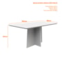 Mesa de Jantar Anitta 160x90 Off White/Imbuia Tampo em MDF - New Ceval