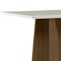 Mesa de Jantar Anitta 90x90 Imbuia/Off White Tampo em MDF com Vidro - New Ceval