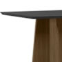 Mesa de Jantar Anitta 90x90 Imbuia/Preto Tampo em MDF com Vidro - New Ceval