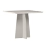 Mesa de Jantar Anitta 90x90 Off White Tampo em MDF com Vidro - New Ceval