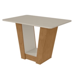 Mesa de Jantar Apogeu 120x80 Amêndoa/Off White - Móveis Lopas