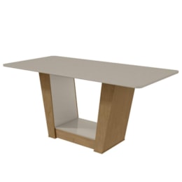 Mesa de Jantar Apogeu 170x90 Amêndoa/Off White - Móveis Lopas 