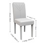 Mesa de Jantar Barbara 120x80 com 4 Cadeiras Amanda Ipê/Off White/Marfim - PR Móveis 