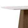 Mesa de Jantar Bárbara 135x90 Imbuia/Off White Tampo em MDF com Vidro - New Ceval