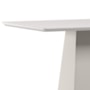 Mesa de Jantar Bárbara 135x90 Off White Tampo em MDF com Vidro - New Ceval