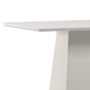 Mesa de Jantar Bárbara 160x90 Off White Tampo em MDF com Vidro - New Ceval