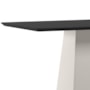 Mesa de Jantar Bárbara 180x90 Off White/Preto Tampo em MDF com Vidro - New Ceval