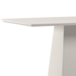 Mesa de Jantar Bárbara 180x90 Off White Tampo em MDF com Vidro - New Ceval