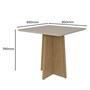 Mesa de Jantar Celebrare 90x90 com 4 Cadeiras Exclusive Amêndoa/Off White/Linho Bege - Móveis Lopas