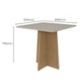 Mesa de Jantar Celebrare 90x90 com 4 Cadeiras Exclusive Amêndoa/Off White/Veludo Creme - Móveis Lopas