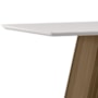 Mesa de Jantar Fernanda 135x90 Imbuia/Off White Tampo em MDF com Vidro - New Ceval