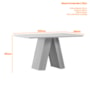 Mesa de Jantar Fernanda 135x90 Imbuia/Off White Tampo em MDF com Vidro - New Ceval