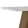 Mesa de Jantar Fernanda 160x90 Imbuia/Off White Tampo em MDF com Vidro - New Ceval