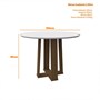 Mesa de Jantar Isabela 100x100 com 4 Cadeiras Amanda Imbuia/Off White/Bege - PR Móveis 
