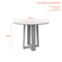 Mesa de Jantar Isabela 100x100 Off White/Imbuia Tampo em MDF - New Ceval