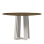 Mesa de Jantar Isabela 120x120 Off White/Imbuia Tampo em MDF - New Ceval