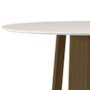 Mesa de Jantar Isabela 135x135 Imbuia/Off White Tampo em MDF com Vidro - New Ceval