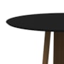 Mesa de Jantar Isabela 135x135 Imbuia/Preto com Vidro - New Ceval