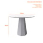 Mesa de Jantar Isis 100x100 Off White/Imbuia Tampo em MDF - New Ceval