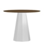 Mesa de Jantar Isis 100x100 Off White/Imbuia Tampo em MDF - New Ceval