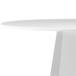 Mesa de Jantar Isis 100x100 Off White Tampo em MDF com Vidro - New Ceval