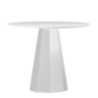 Mesa de Jantar Isis 100x100 Off White Tampo em MDF com Vidro - New Ceval