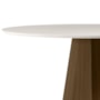 Mesa de Jantar Isis 120x120 Imbuia/Off White Tampo em MDF com Vidro - New Ceval