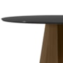 Mesa de Jantar Isis 120x120 Imbuia/Preto Tampo em MDF com Vidro - New Ceval