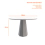 Mesa de Jantar Isis 120x120 Off White/Imbuia Tampo em MDF - New Ceval