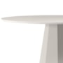 Mesa de Jantar Isis 120x120 Off White Tampo em MDF com Vidro - New Ceval