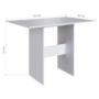 Mesa de Jantar Karla 108x68 com Tampo em MDP e 4 Cadeiras Branco/Bege - Indekés
