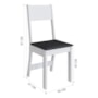 Mesa de Jantar Karla 108x68 com Tampo em MDP e 4 Cadeiras Branco/Preto - Indekés