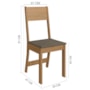 Mesa de Jantar Karla 108x68 com Tampo em MDP e 4 Cadeiras Freijó/Off White/Cacau - Indekés