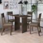 Mesa de Jantar Karla 108x68 com Tampo em MDP e 4 Cadeiras Noce/Cacau - Indekés 