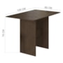 Mesa de Jantar Karla 108x68 com Tampo em MDP e 4 Cadeiras Noce/Cacau - Indekés 
