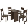 Mesa de Jantar Karla 108x68 com Tampo em MDP e 4 Cadeiras Noce/Cacau - Indekés 