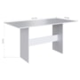 Mesa de Jantar Karla 150x76 com Tampo em MDP e 6 Cadeiras Branco/Bege - Indekés