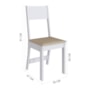 Mesa de Jantar Karla 150x76 com Tampo em MDP e 6 Cadeiras Branco/Bege - Indekés