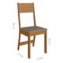 Mesa de Jantar Karla 150x76 com Tampo em MDP e 6 Cadeiras Freijó/Off White/Cacau - Indekés