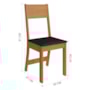 Mesa de Jantar Karla 150x76 com Tampo em MDP e 6 Cadeiras Freijó/Off White/Preto - Indekés