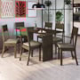 Mesa de Jantar Karla 150x76 com Tampo em MDP e 6 Cadeiras Noce/Cacau - Indekés 