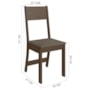 Mesa de Jantar Karla 150x76 com Tampo em MDP e 6 Cadeiras Noce/Cacau - Indekés 
