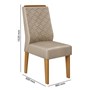 Mesa de Jantar Kiara com 6 Cadeiras Lidia Carvalho Nobre/Off White/Kraft - PR Móveis  