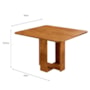 Mesa de Jantar Oasis 90x90 com 4 Cadeiras Brisa Mel/Linho Bronze - Viero