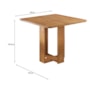 Mesa de Jantar Oasis 90x90 com 4 Cadeiras Brisa Mel/Veludo Bombom - Viero